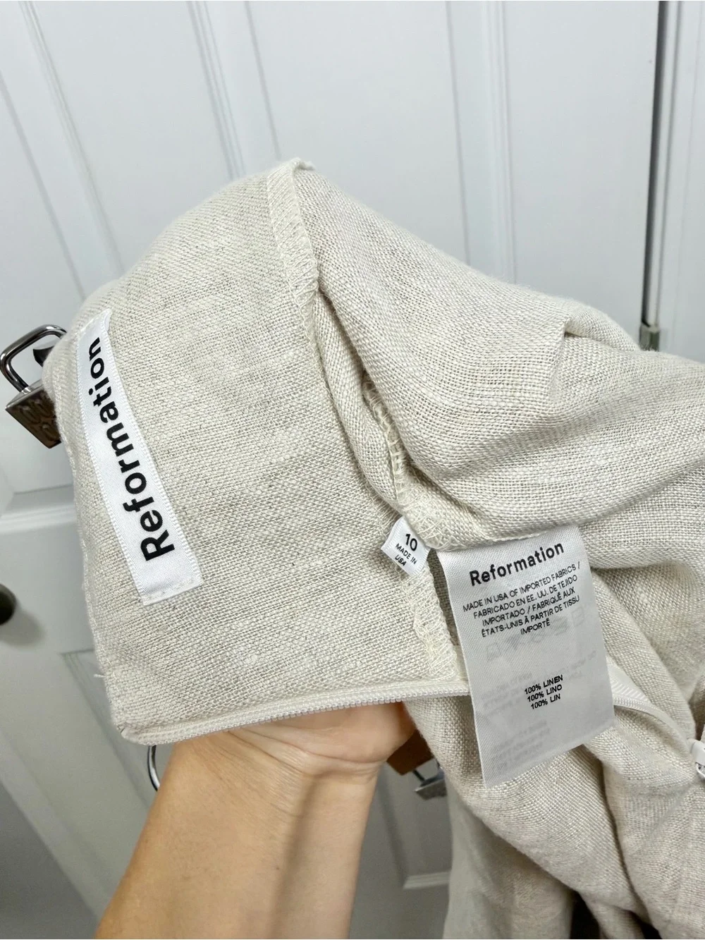 NWT! Reformation Size 10 • Cleo Linen 2 Piece Set Pants Wide Leg.